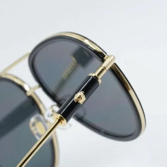 NEW VERSACE VE2260 100287 BLACK DARK GREY SUNGLASSES - Picture 9 of 11